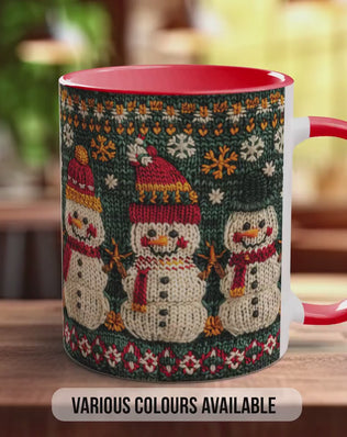 Christmas Knitted Snowman Mug