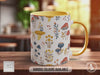 Mushroom Garden Pattern Full Wrap Coloured Art Mug - Design 5