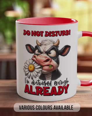 Funny Coffee Mug - Sarcastic Cow Design, 11oz Ceramic Dishwasher Safe Mug