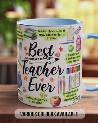 Best Teacher Mug - Custom Teacher Gift | Durable Dishwasher Mug | 9 Colours