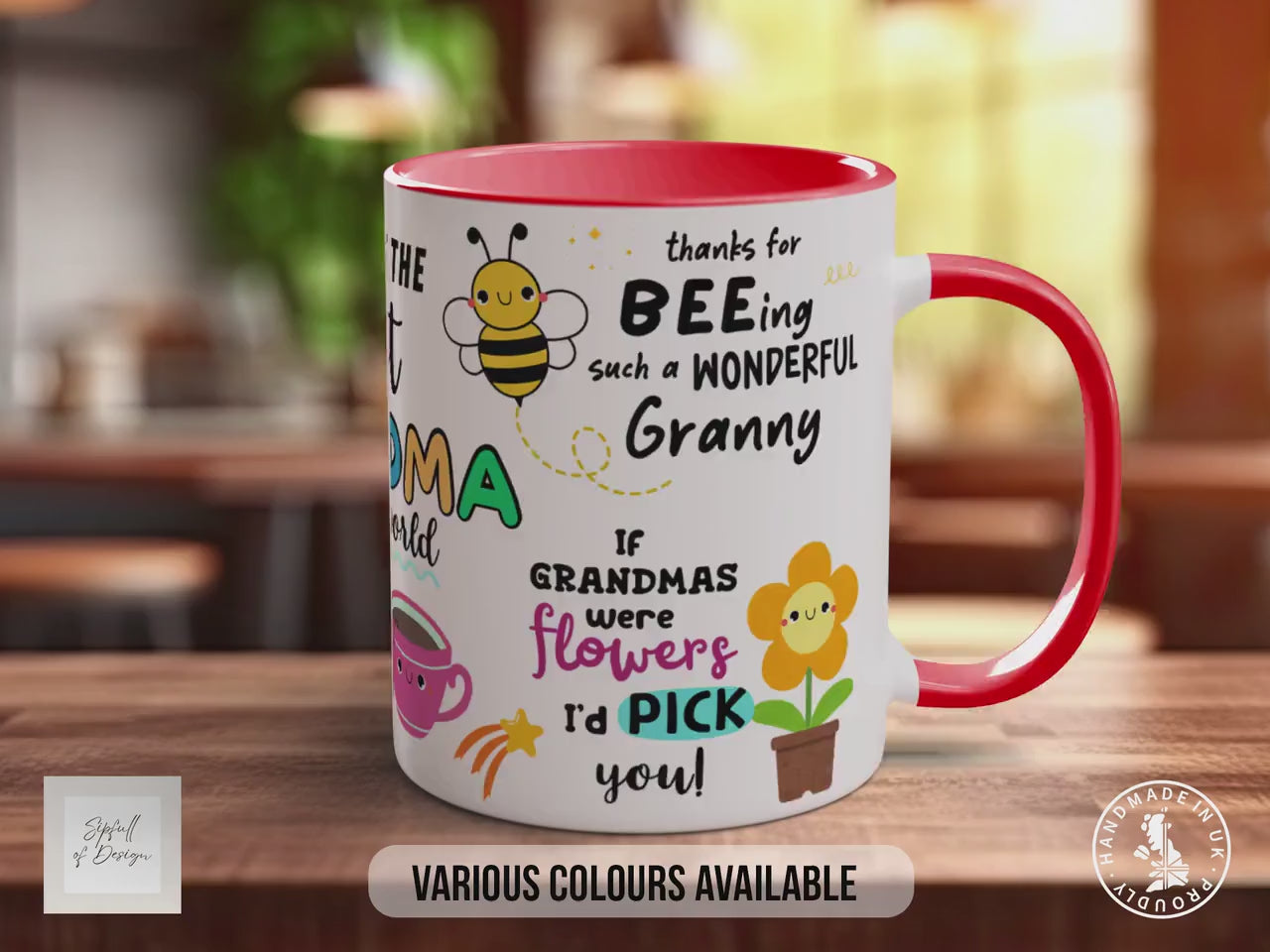 Best Grandma Mug – Colourful Granny Gift Coffee Cup for Nan