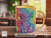 Watercolour Rainbow Stained Glass Pattern Full Wrap Coloured Art Mug - Design 5