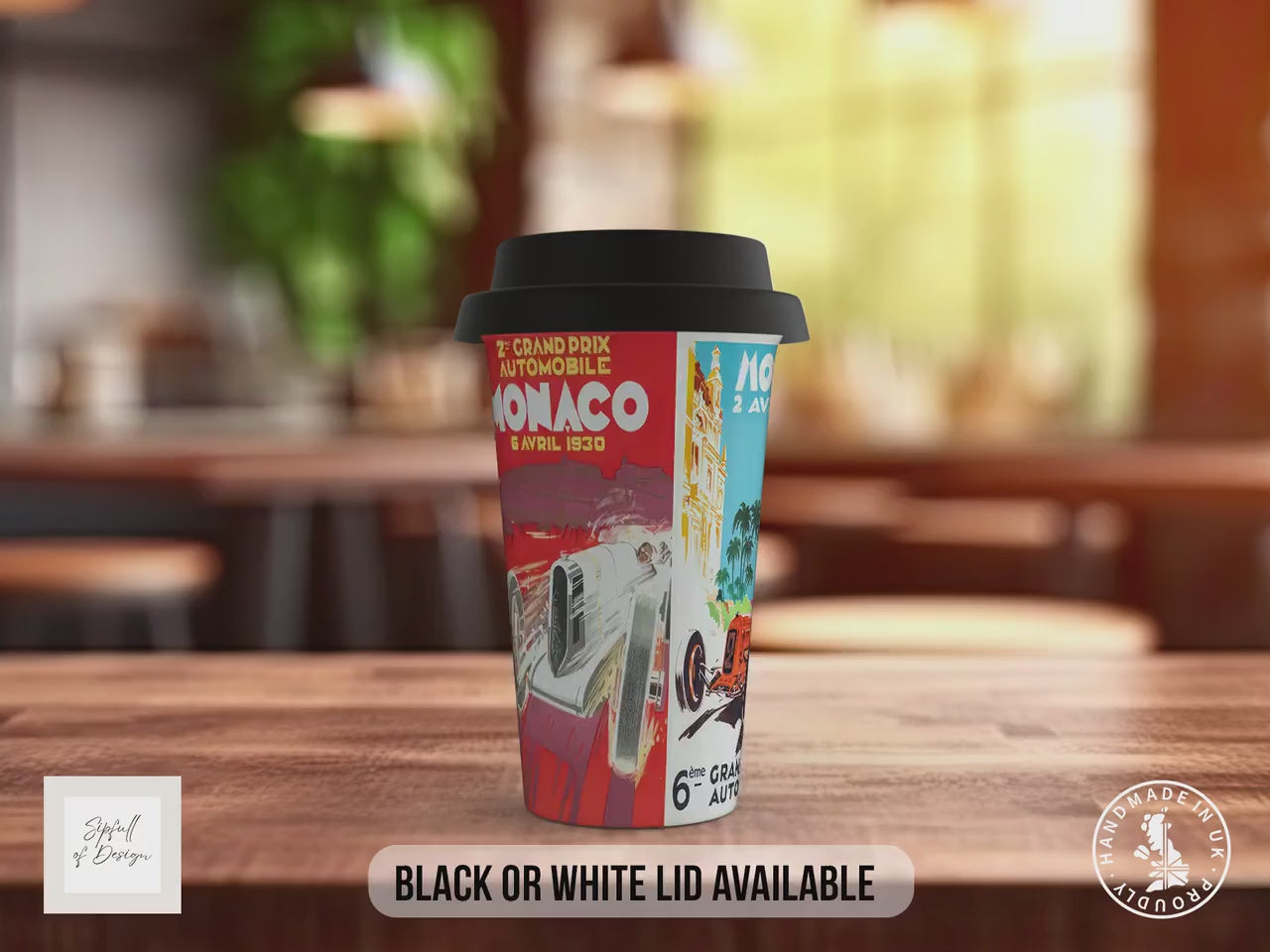 Monaco 30’s Grand Prix Travel Mug – Vintage Racing Poster Insulated Cup