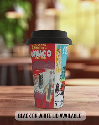 Monaco 30’s Grand Prix Travel Mug – Vintage Racing Poster Insulated Cup
