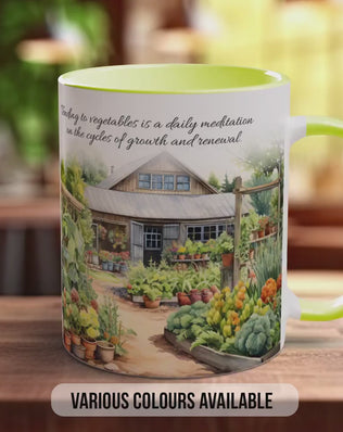 Gardening Gift Mug – Vegetable Garden Mug | Bone China, Dishwasher Safe, Colourful Coffee Cup
