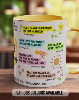 My Daily Bible Affirmations Mug – Christian Scripture Coffee Cup Gift