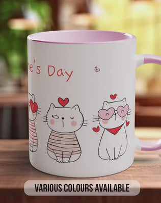Valentine Cat Mug - Handmade Cute Cat Lover Mug With Smash Proof Box