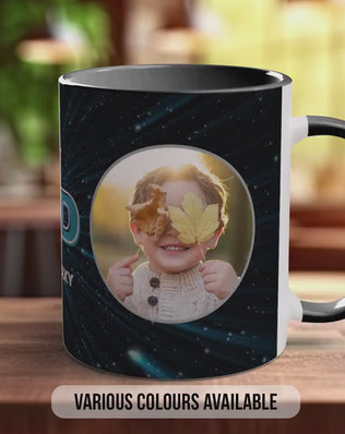 Best Dad Mug - Personalised Photo Blue Galaxy Mug | Fathers Day Gift