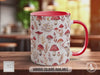 Mushroom Garden Pattern Full Wrap Coloured Art Mug - Design 10
