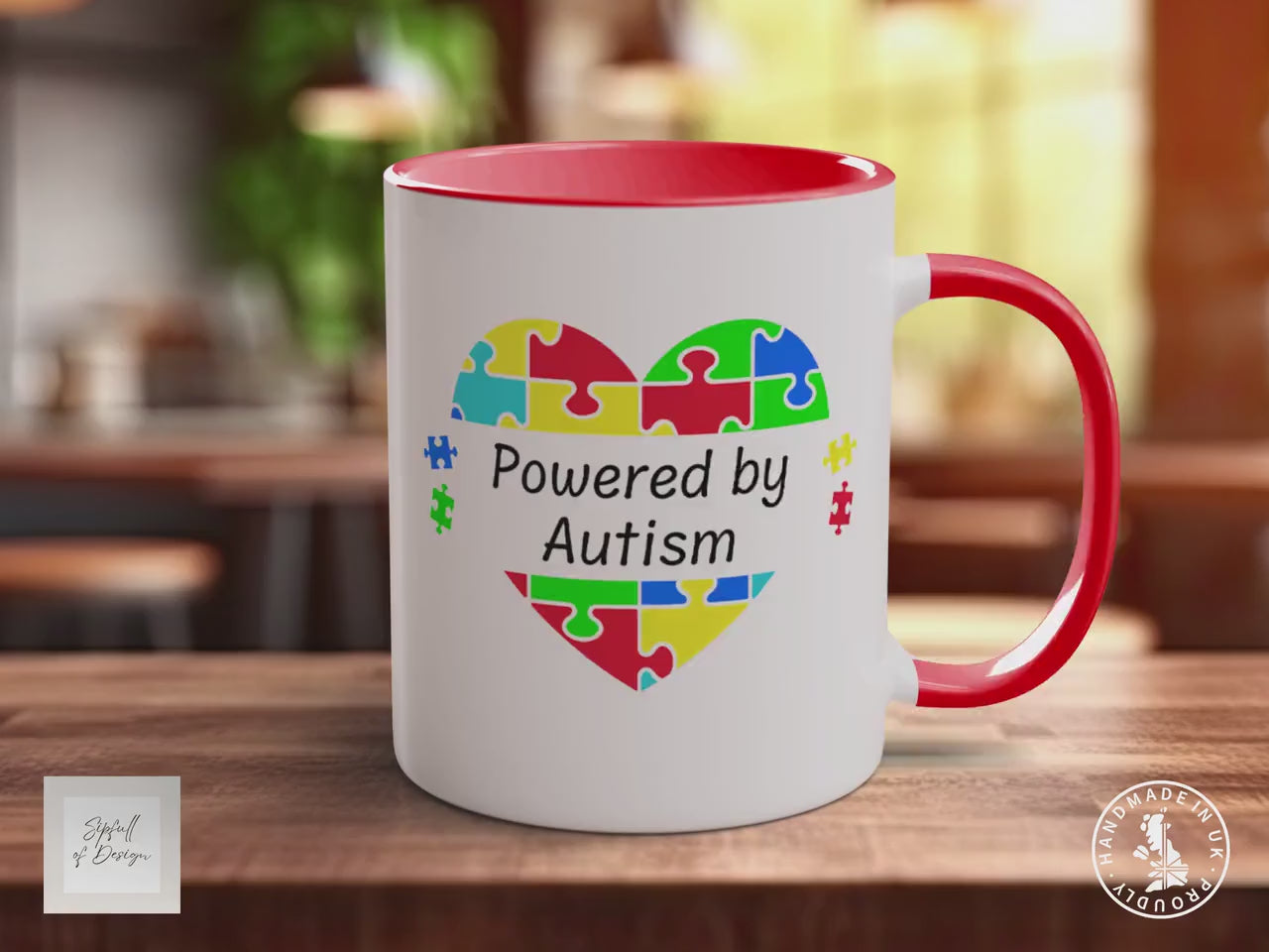 Powered By Autism Coloured Mug ASD Support