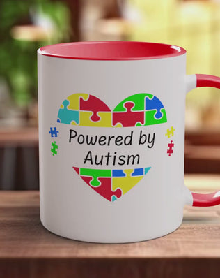 Powered By Autism Coloured Mug ASD Support