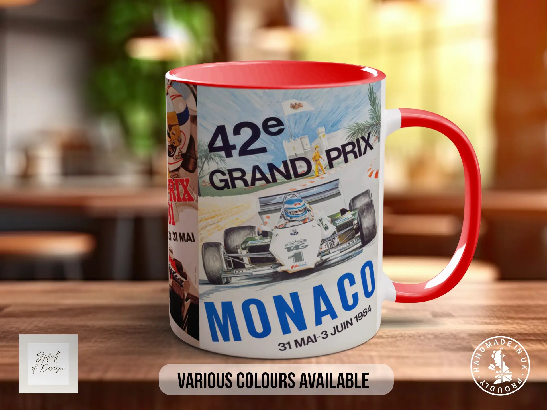 Monaco GP 70s–80s Mug | Vintage Formula 1 Motorsport Gift