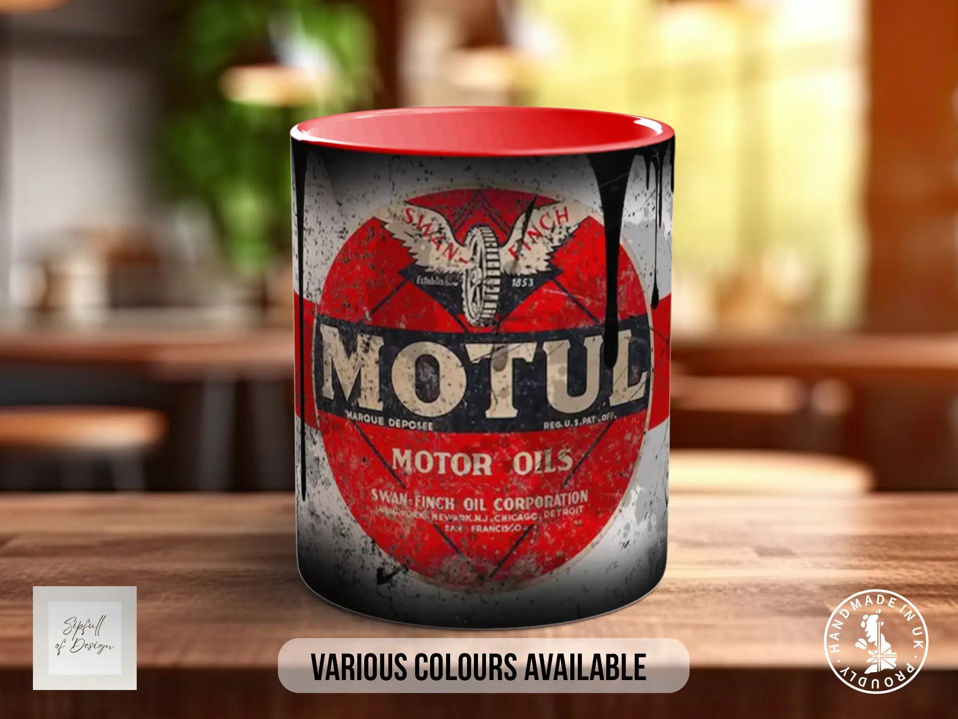 Motul Motor Oil Mug | Vintage Retro Motorsport Garage Gift