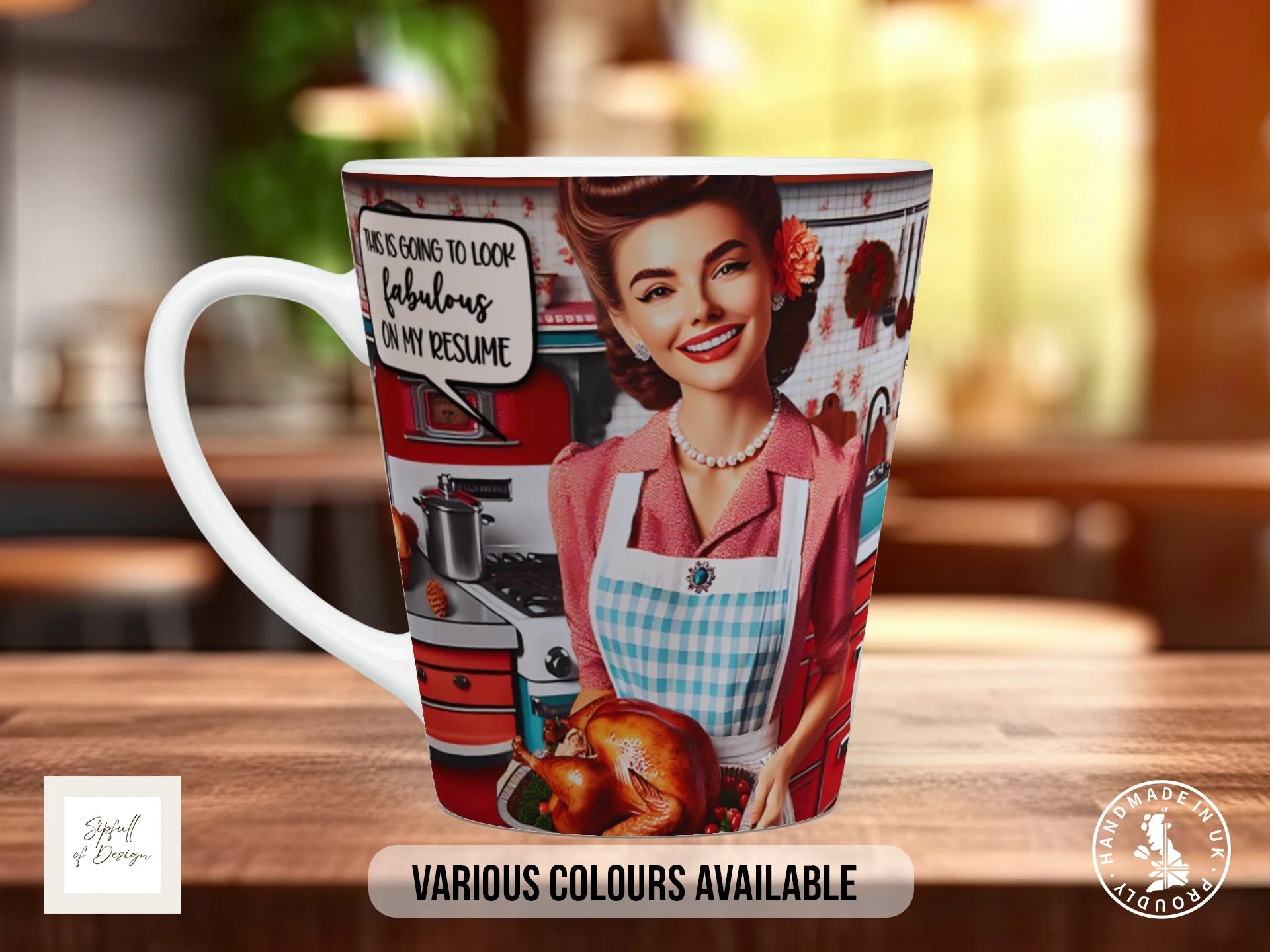 This Is Going to Look Fabulous on My Resume Retro Mug | Funny Gift 12oz Latte
