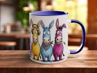 Happy Donkeys Mug | Funny Donkey Lover Gift