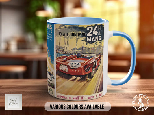 Historic Le Mans Mug | Vintage Motorsport Coffee Cup | Retro Car Racing Gift