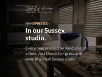 Handpressed in our Sussex studio — Just Danni, her press and oven