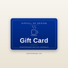 Sipfull of Design gift card — handpressed British ceramics