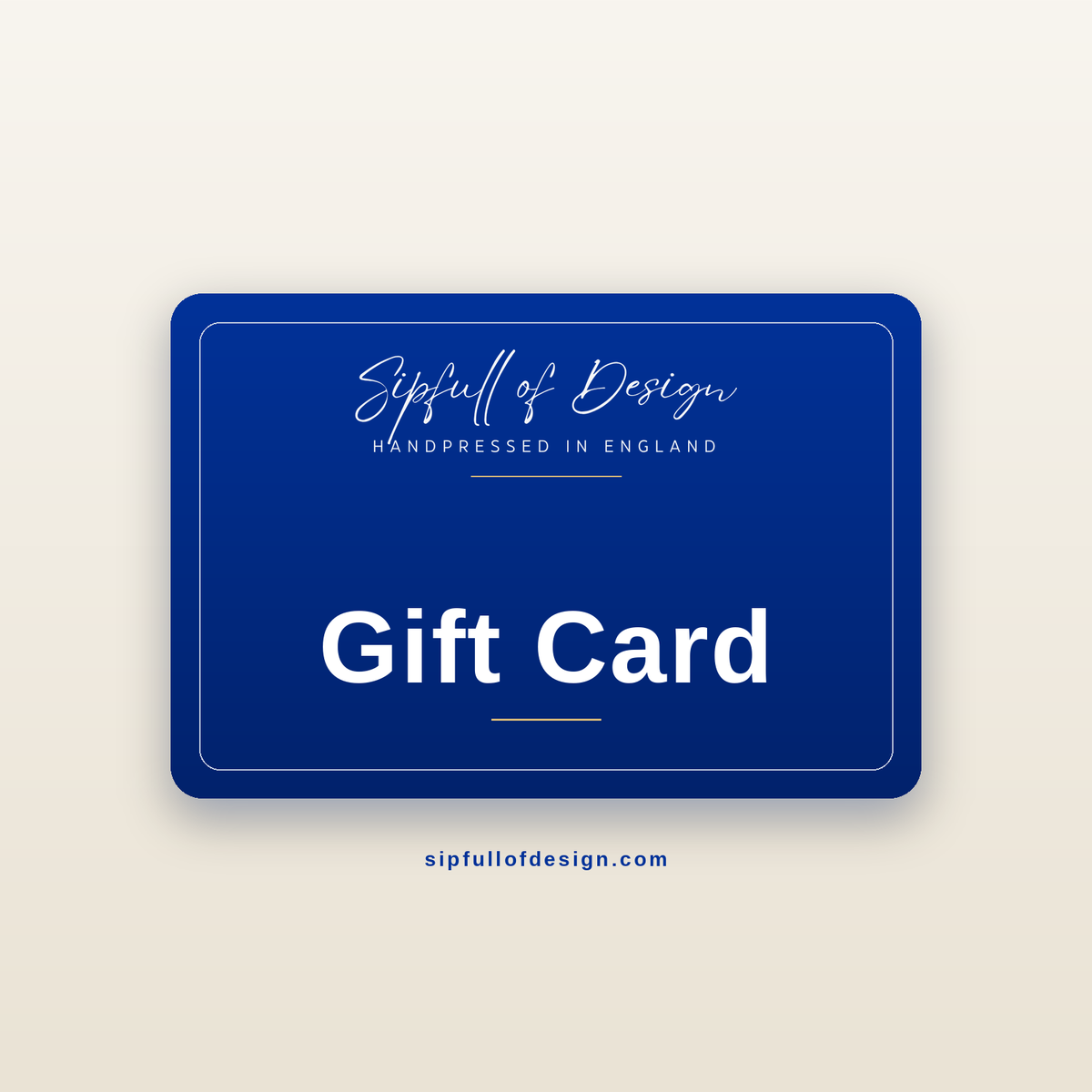 Sipfull of Design gift card