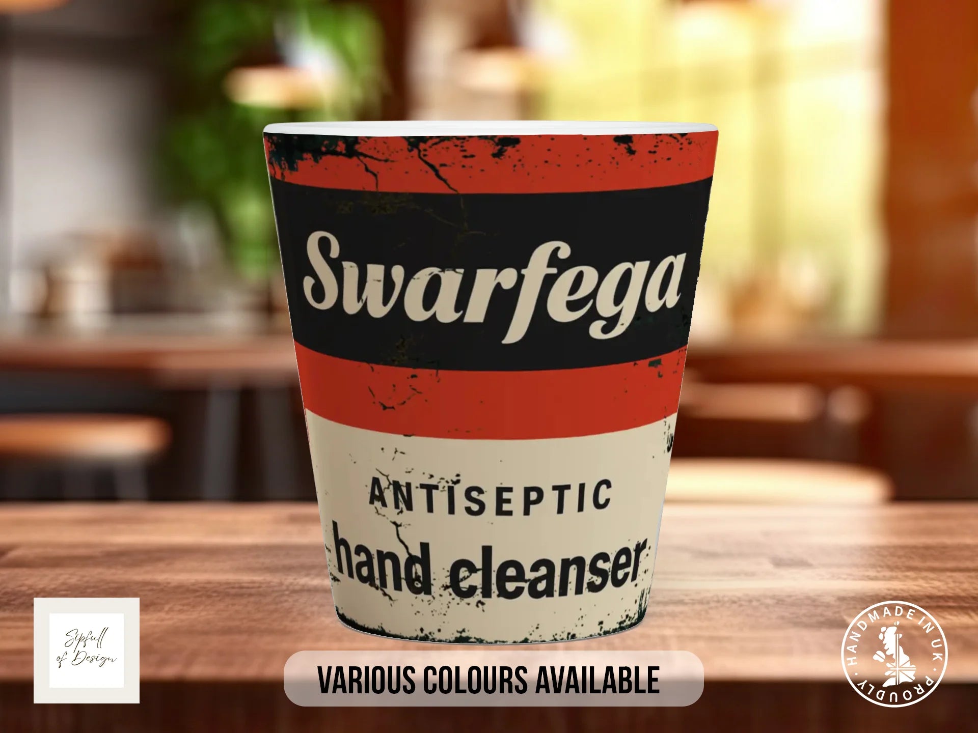 Swarfega Vintage Mechanic Mug | Durable Workshop Coffee Mug 12oz Latte