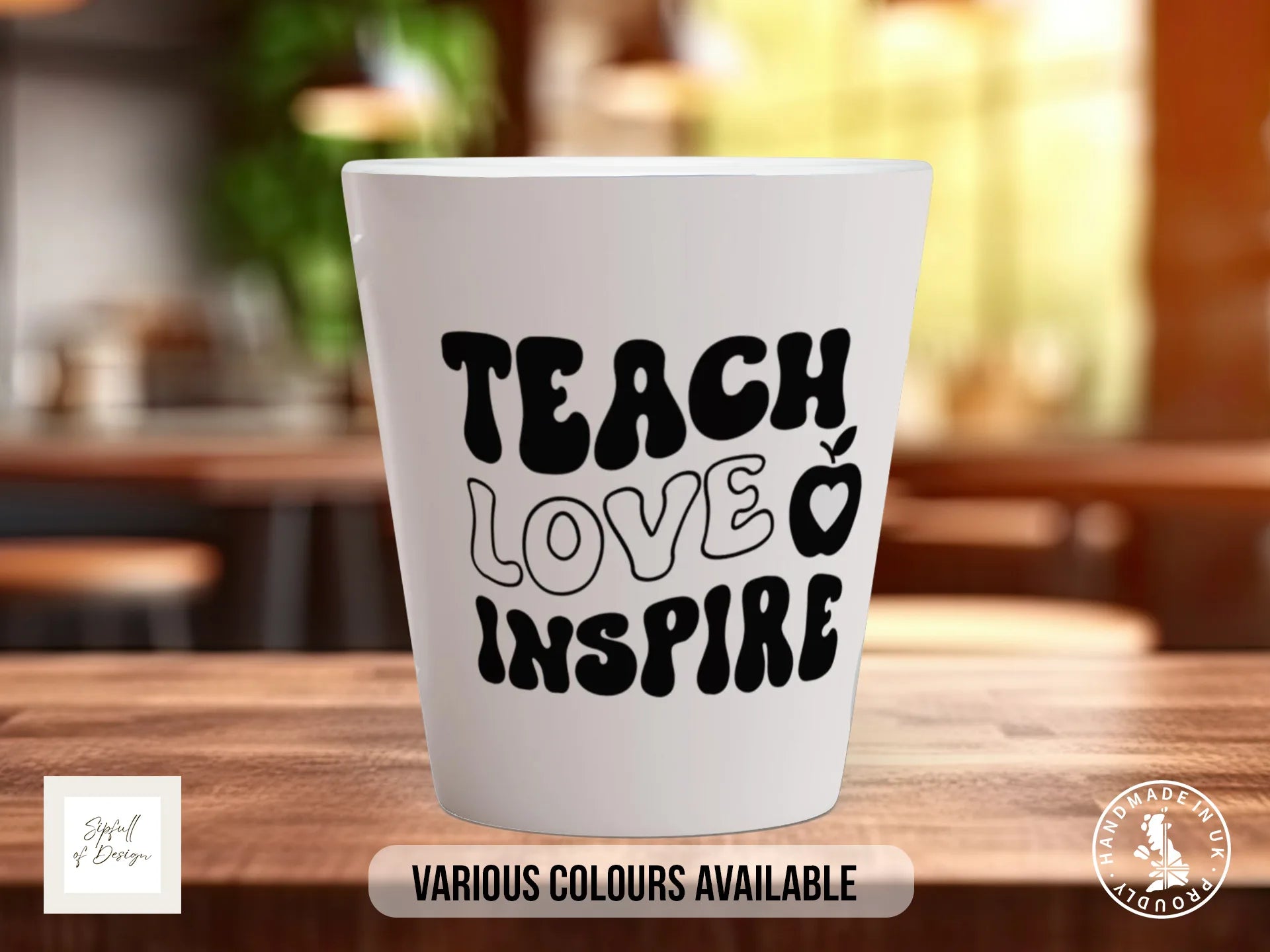 Teach Love Inspire Mug | Inspirational Teacher Gift 12oz Latte