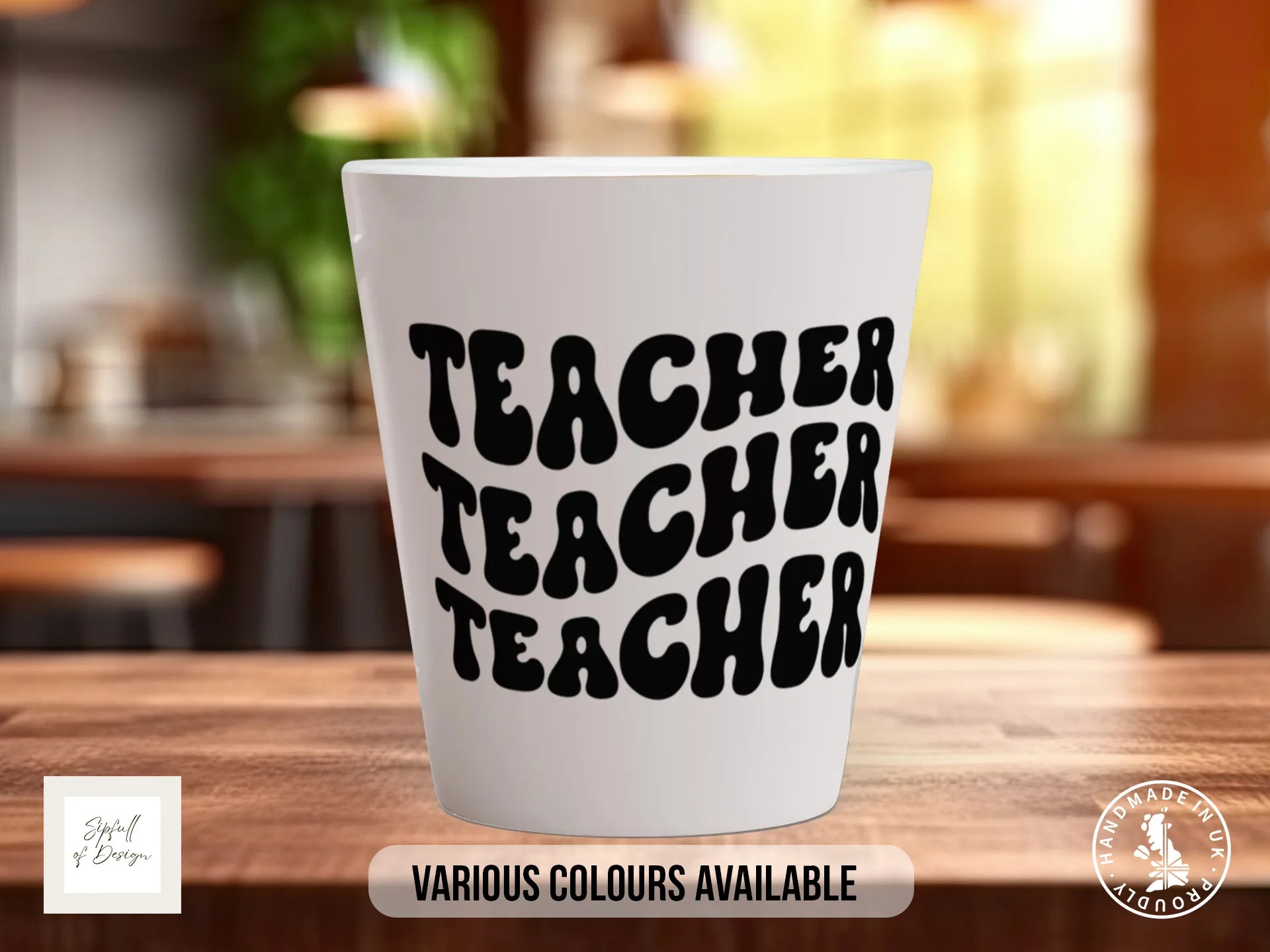 Teacher Teacher Teacher Retro Mug | Retro Teacher Gift 12oz Latte