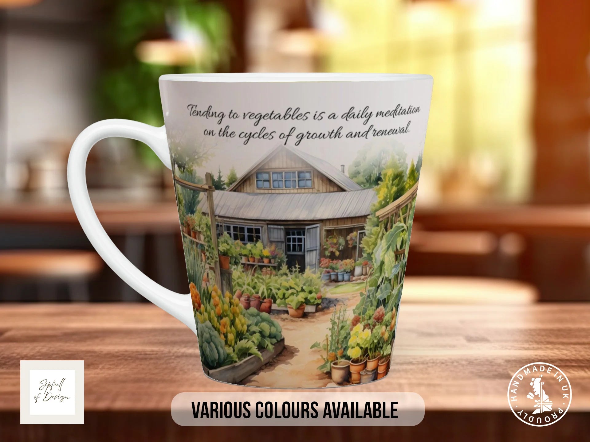 Tending to Vegetables Mug | Gardening Quote Gift 12oz Latte