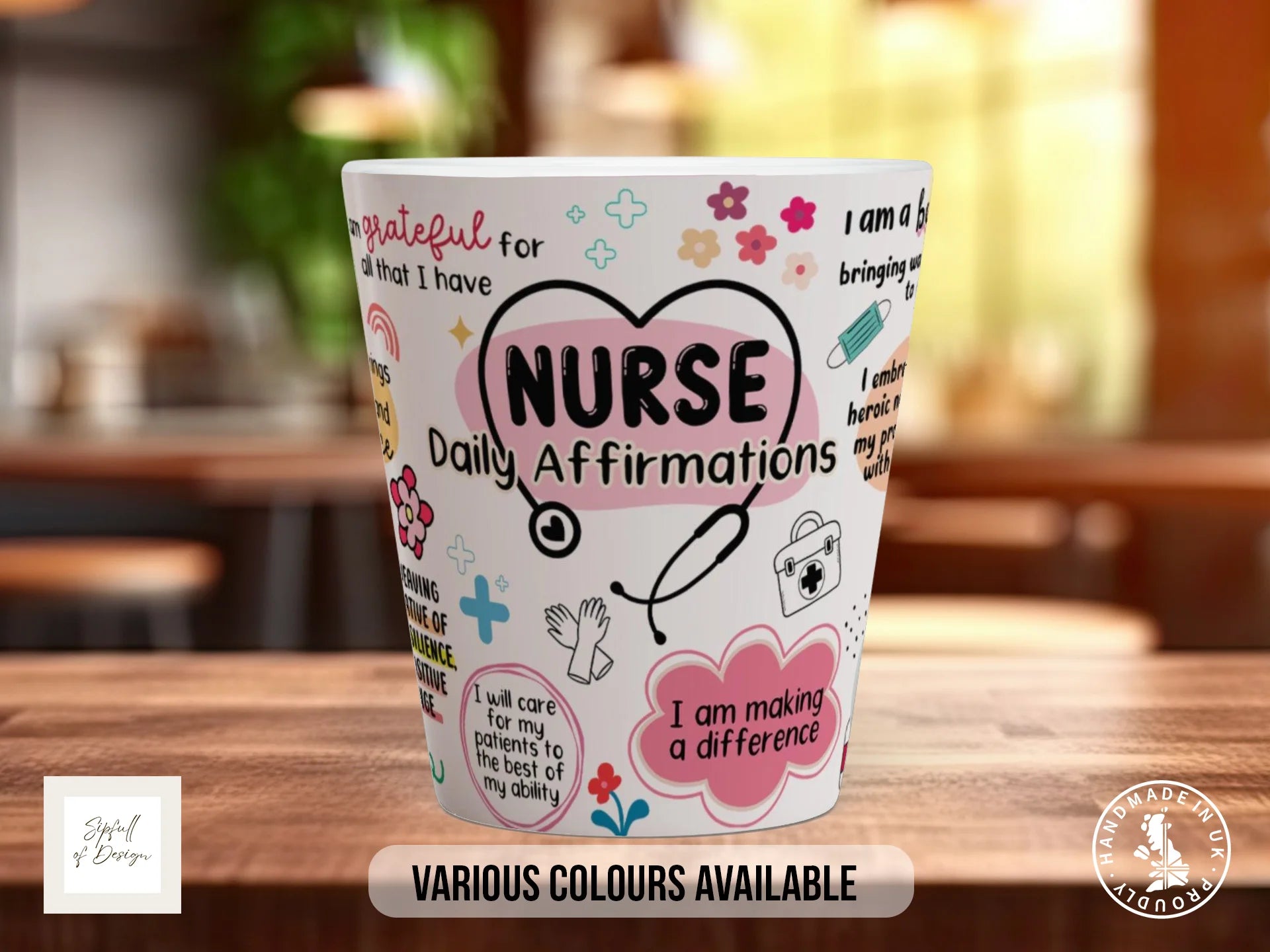 Nurse Daily Affirmations Mug | Thoughtful Gift for Nurses 12oz Latte