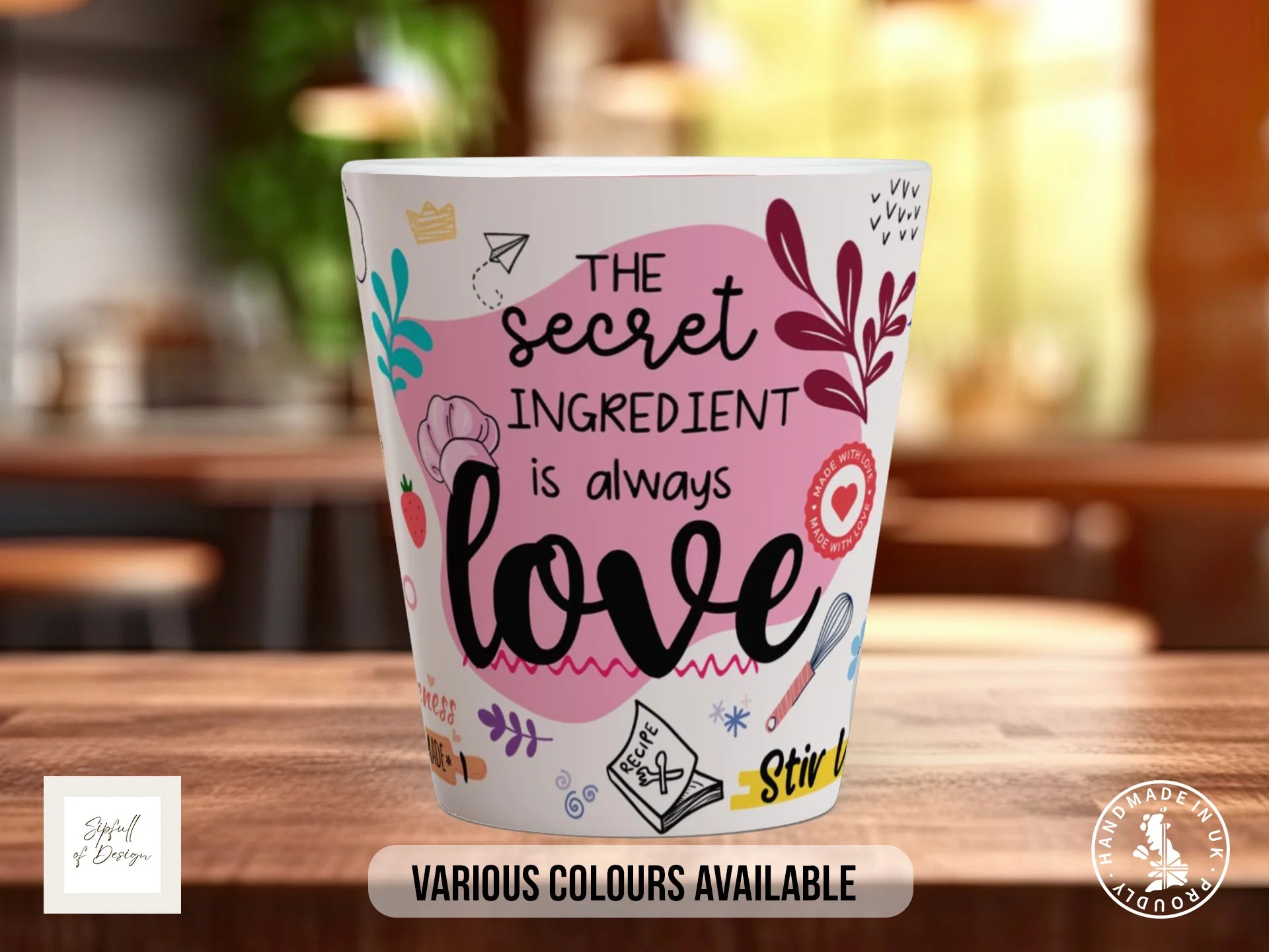 The Secret Ingredient Is Always Love Mug | Baking Kitchen Gift 12oz Latte