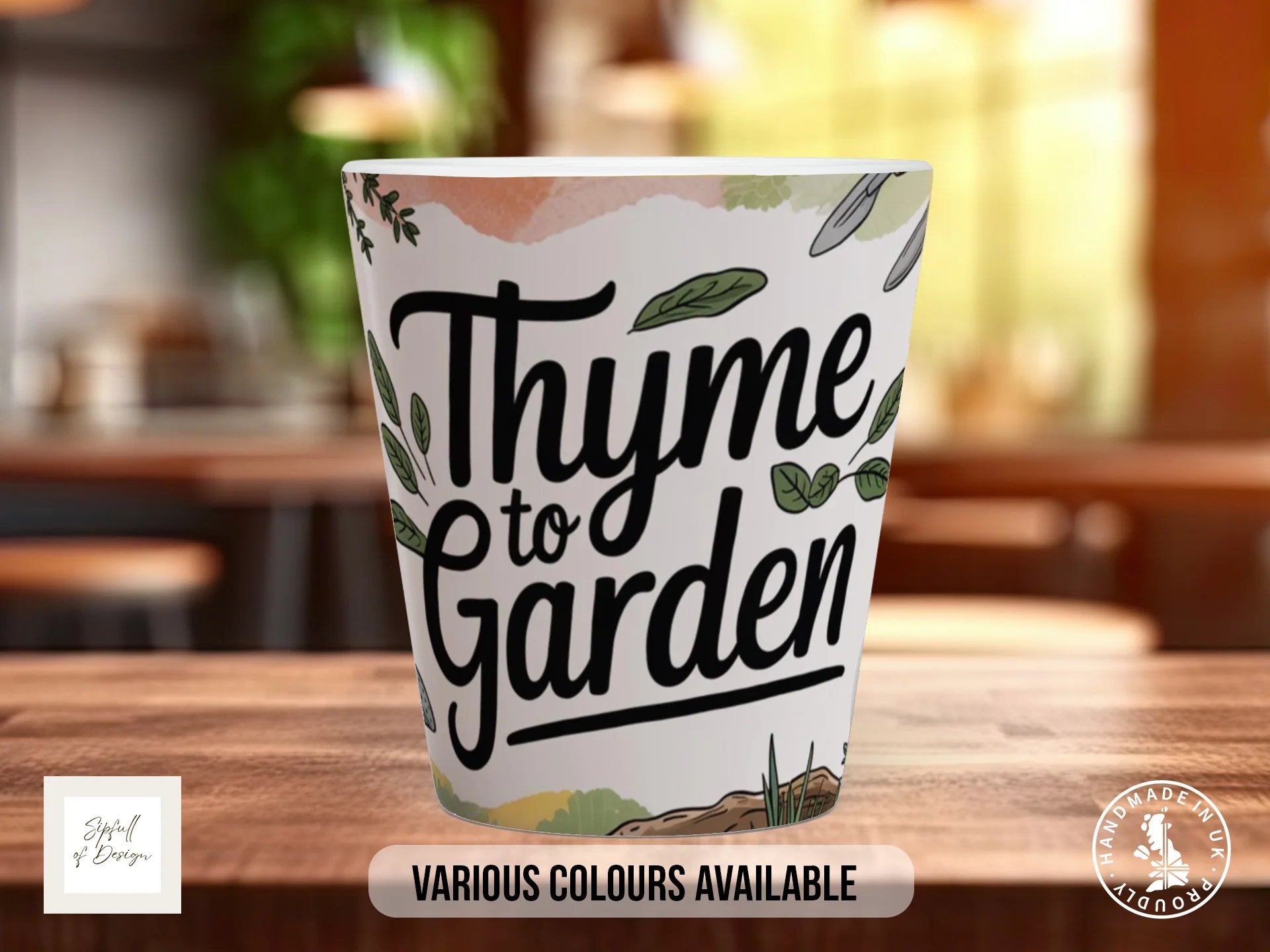 Thyme to Garden Mug | Funny Gardening Gift 12oz Latte