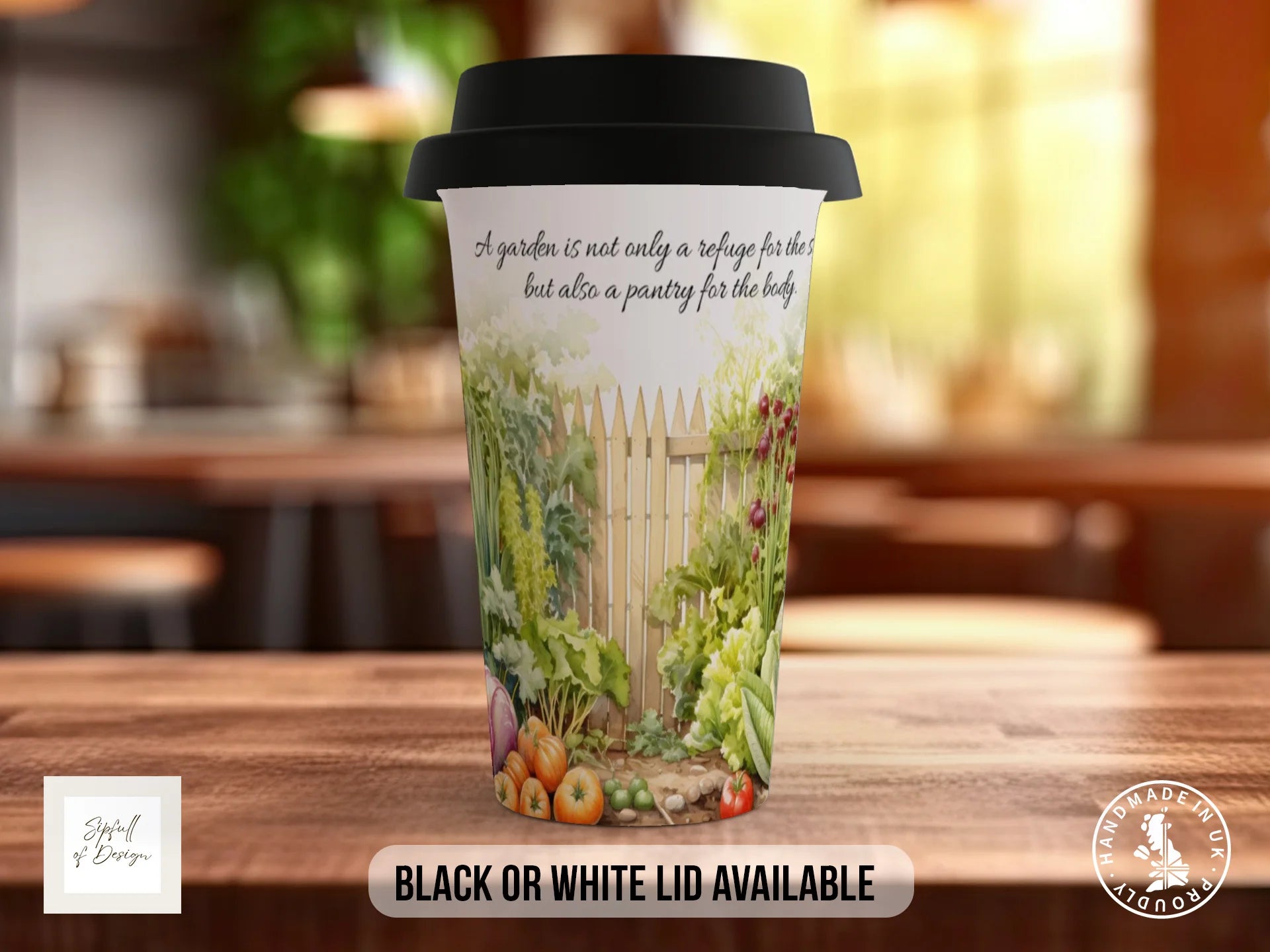 A Garden is a Refuge for the Soul Mug | Gardening Quote Gift Travel Mug