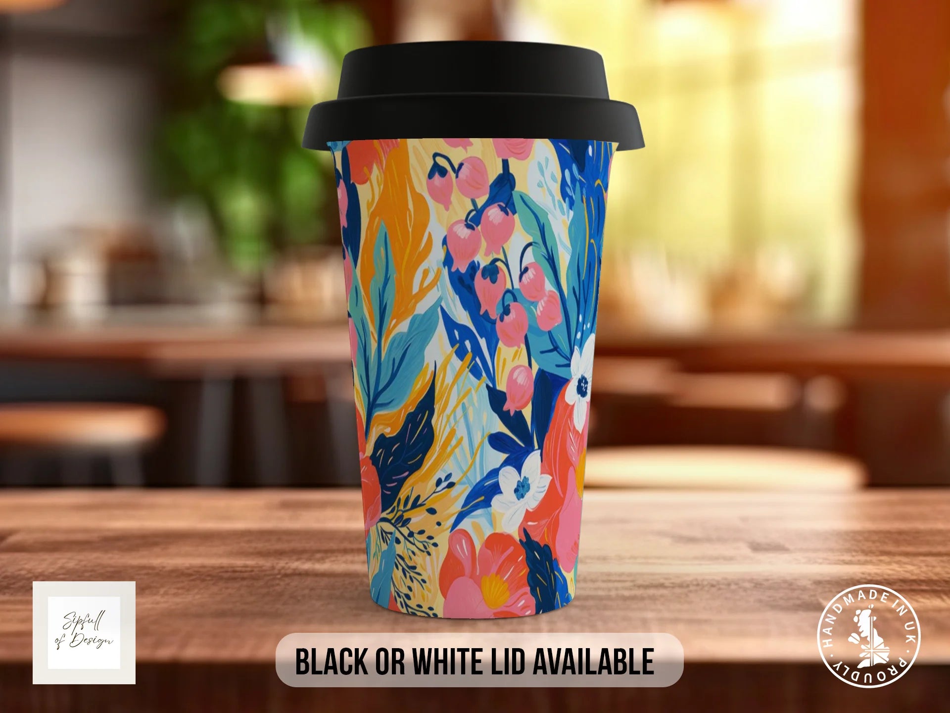 Birth Month Flowers Mug – May | Lily of the Valley & Hawthorn Full-Wrap Design Travel Mug