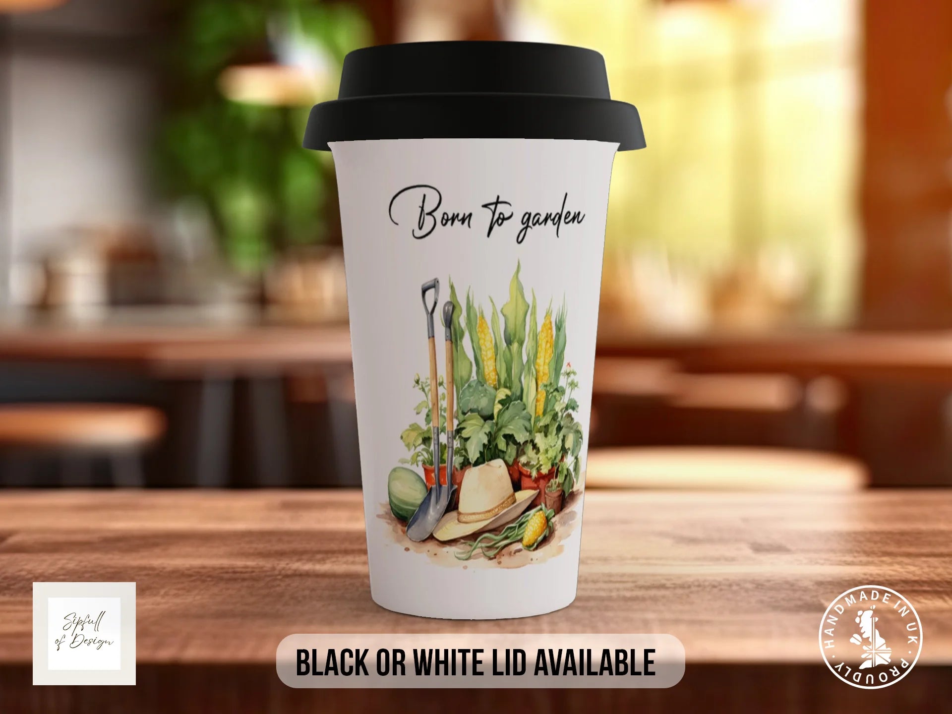 Born to Garden Mug | Gift for Dedicated Gardeners Travel Mug