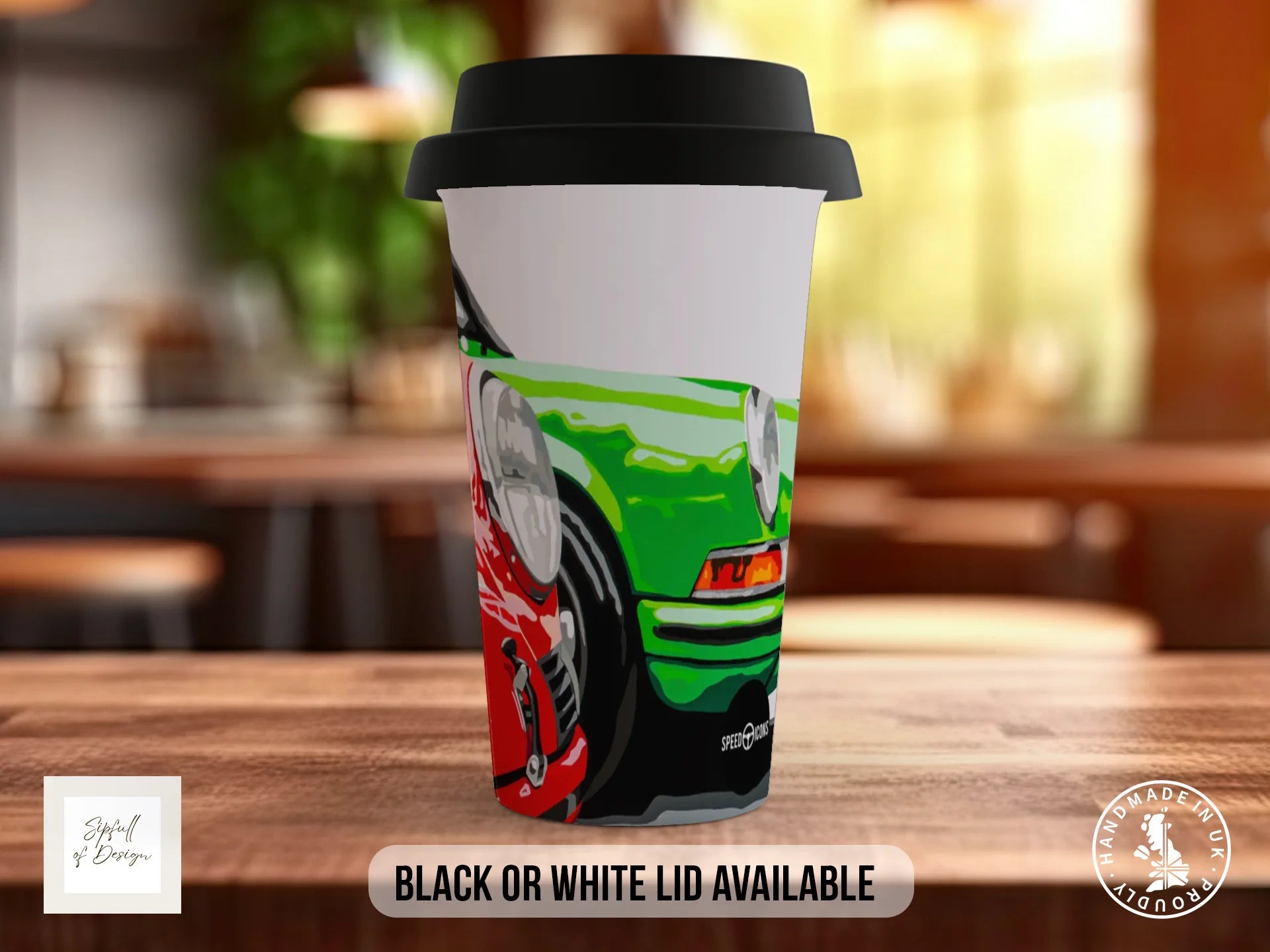 Classic Porsche 911s Mug | Joel Clark Signature Automotive Design Travel Mug