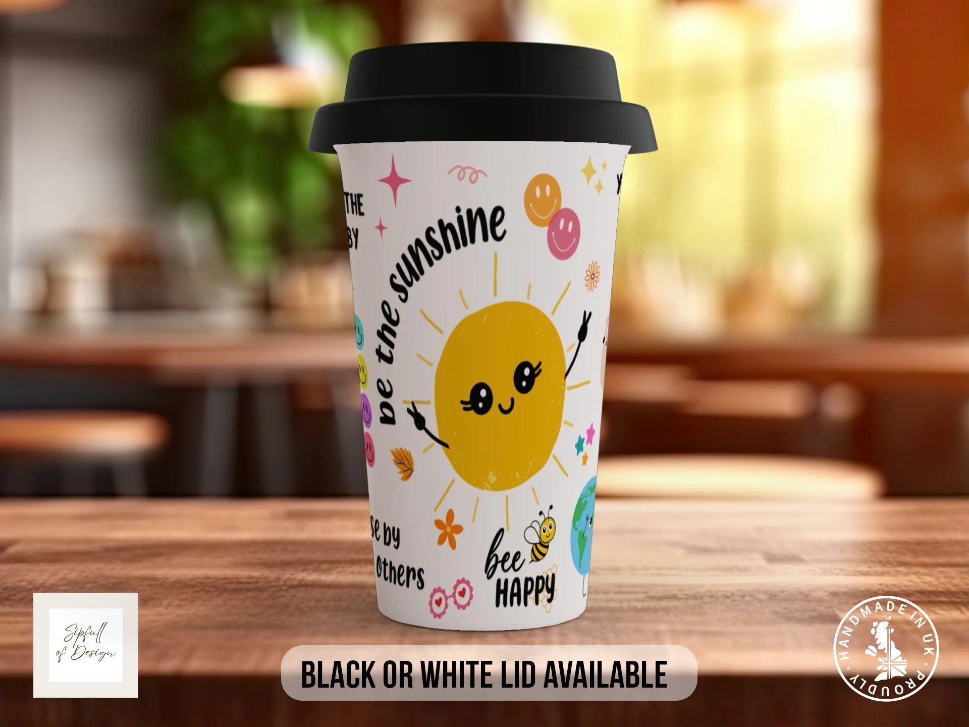 Be the Sunshine Mug | Illustrated Positivity Gift Mug Travel Mug
