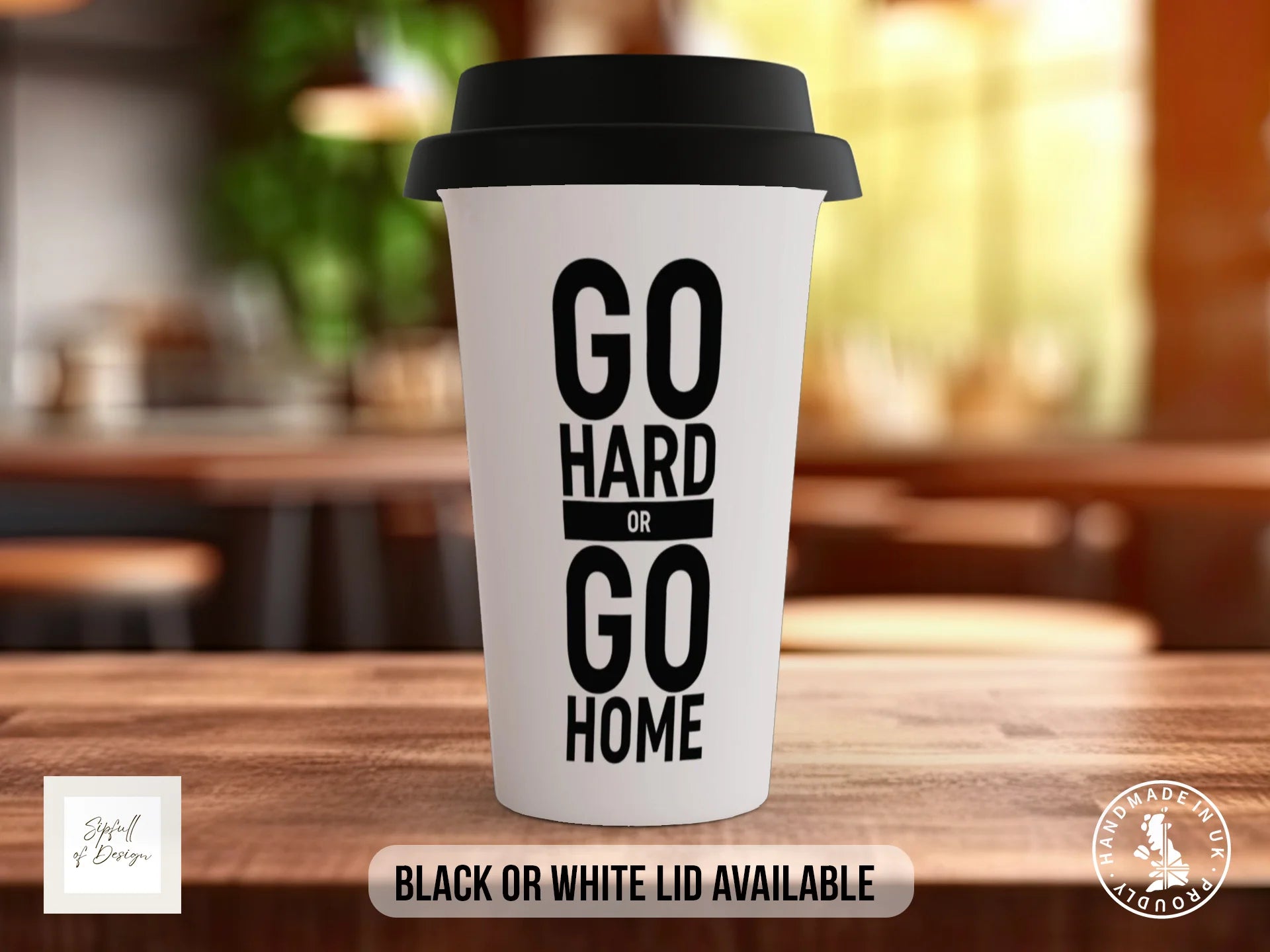 Go Hard or Go Home Mug | Gym Quote Mug Travel Mug