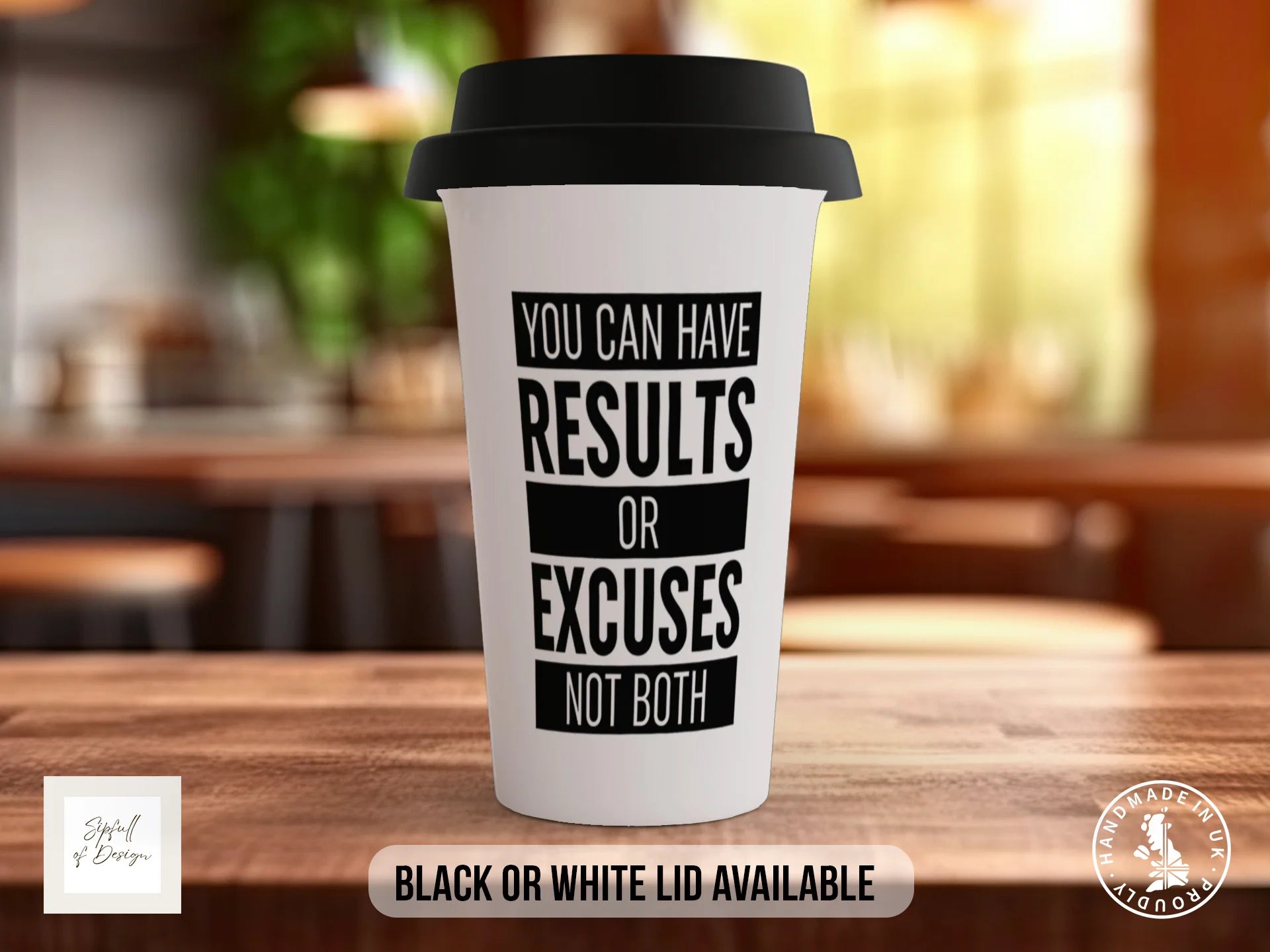 Results or Excuses, Not Both Mug | Gym Quote Mug Travel Mug