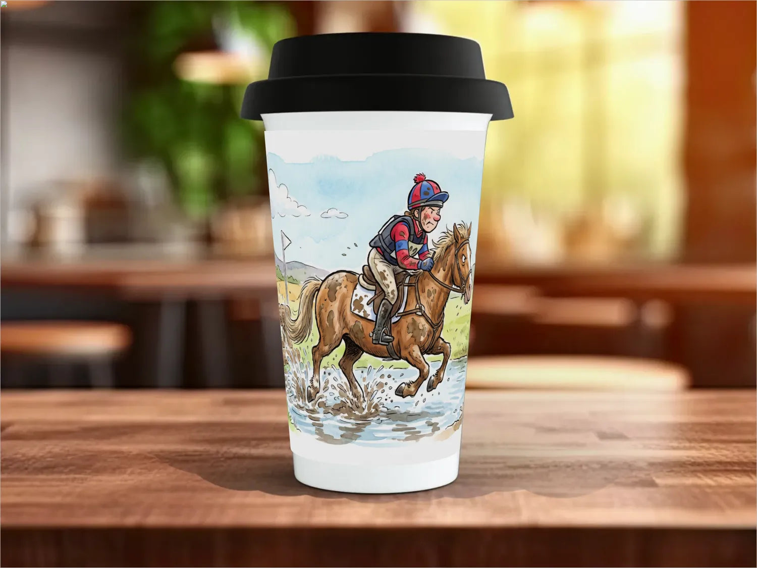 Cross Country Horse Mug | Funny Eventing Gift Travel Mug