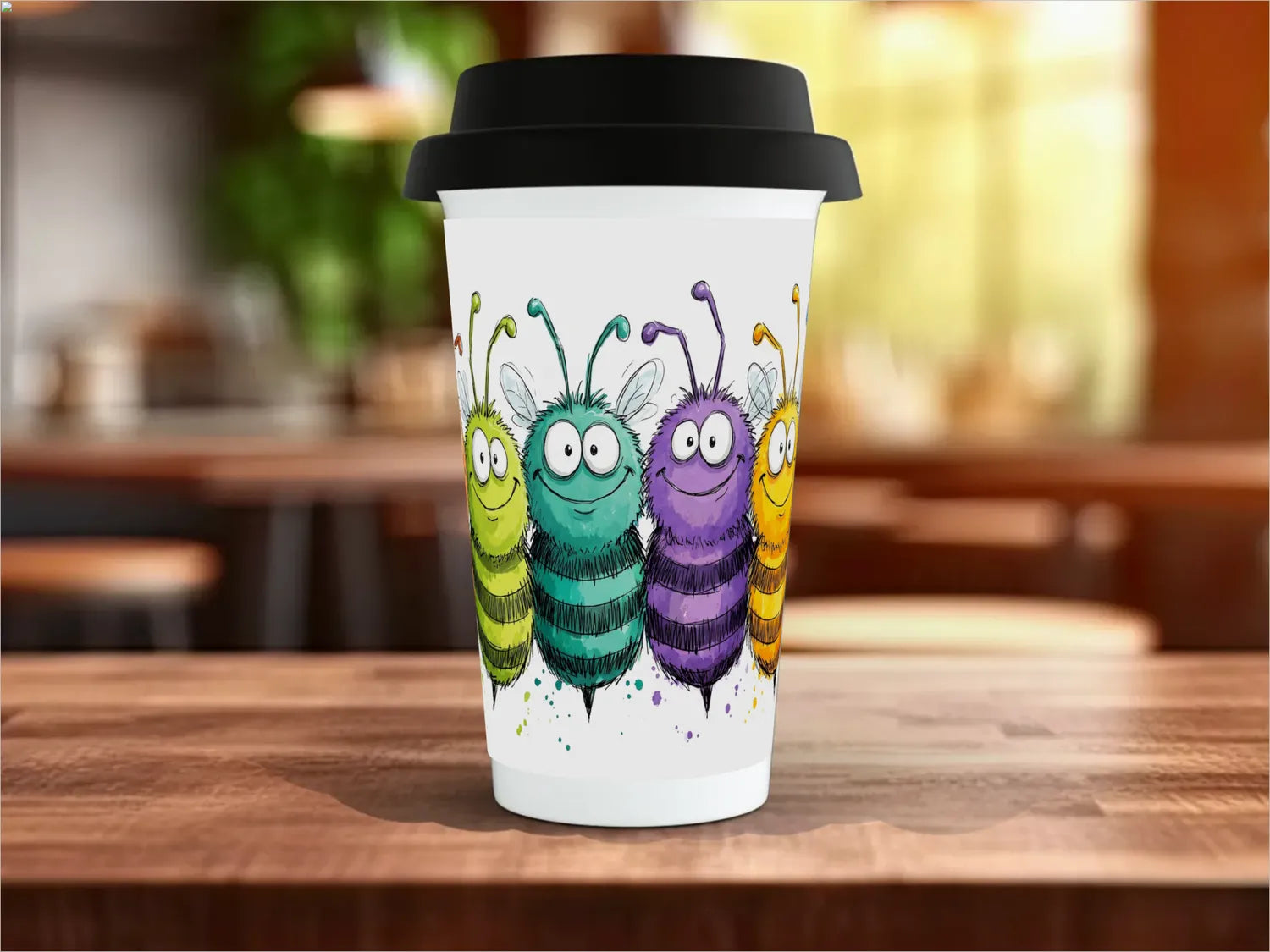 Cute Bees Mug | Funny Bee Lover Gift Travel Mug