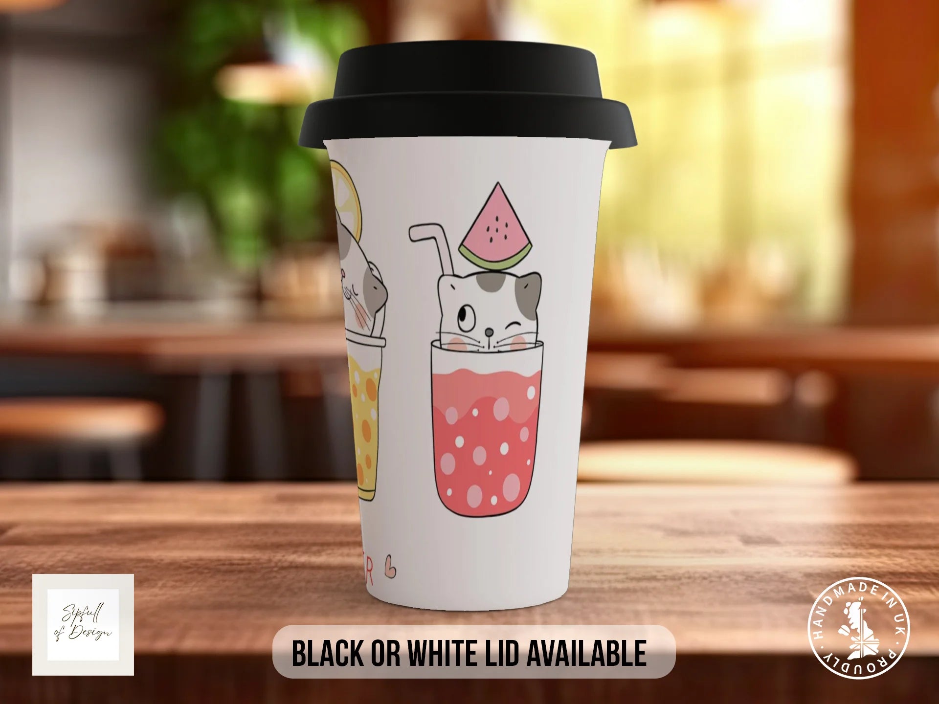 Cats in Smoothie Cups Mug | Cute Cat Lover Gift Travel Mug