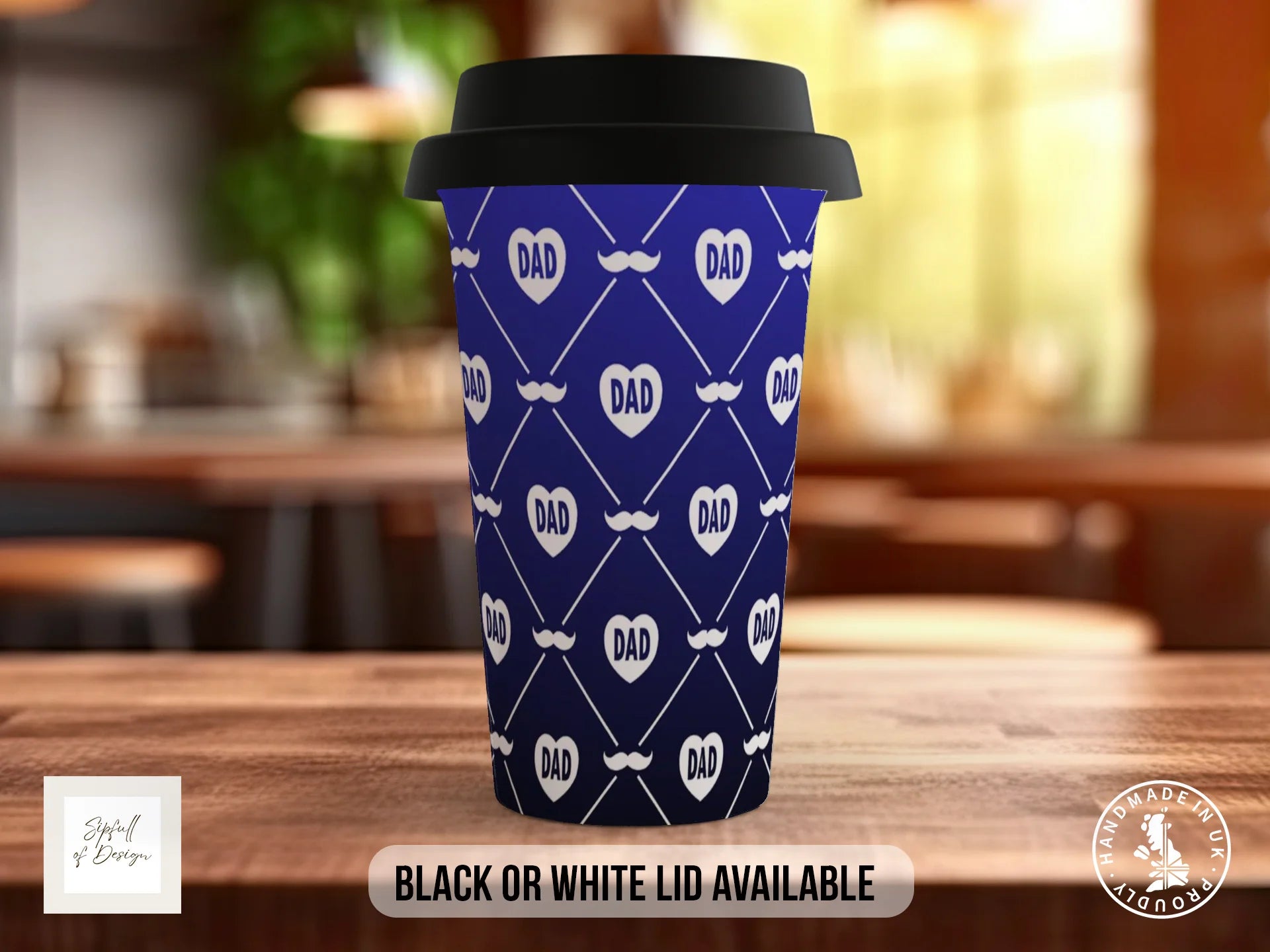Dad Moustache Mug | Funny Father's Day Gift Travel Mug