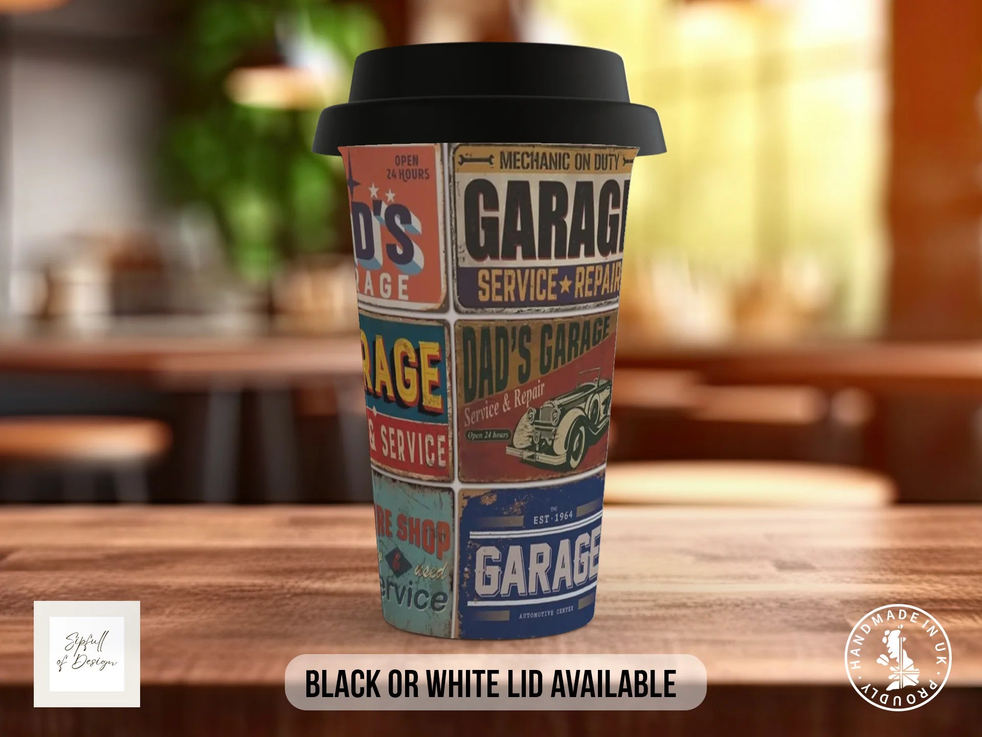 Dad's Garage Mug | Vintage Auto Repair Gift for Mechanic Dads Travel Mug