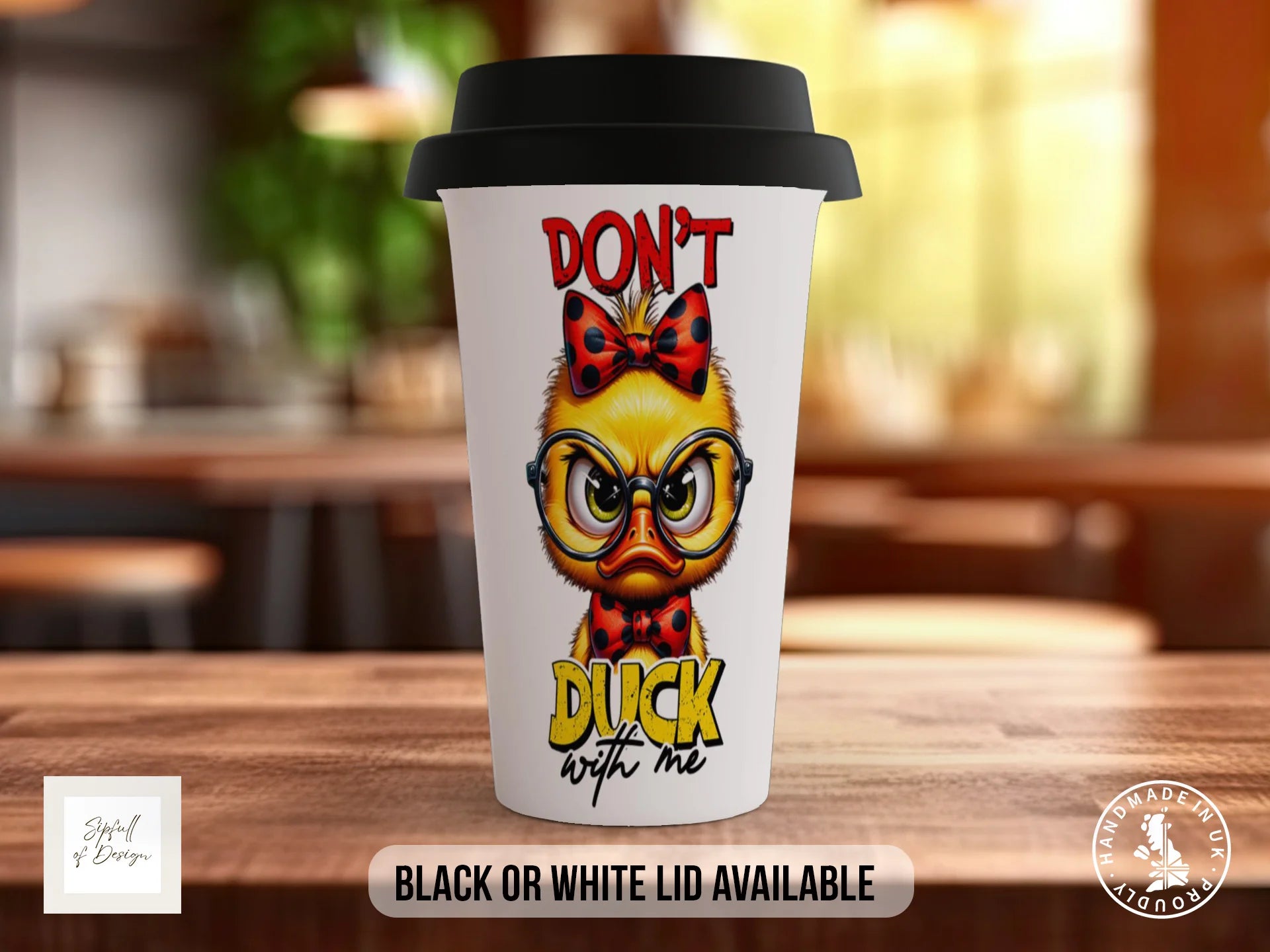 Funny Coffee Mug – Don't Duck With Me Sarcastic 11oz Ceramic Mug | Dishwasher Safe Travel Mug