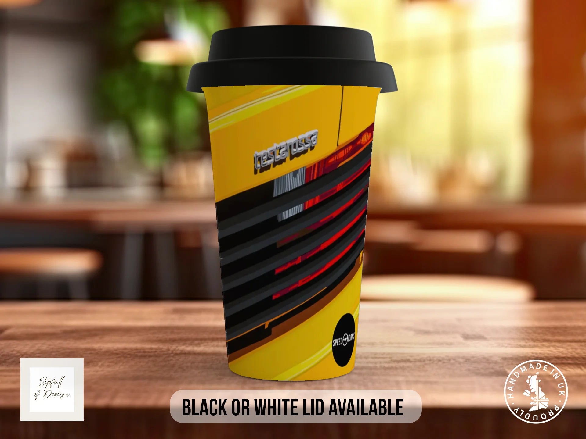 Ferrari Testarossa Mug | Joel Clark Signature Automotive Design Travel Mug
