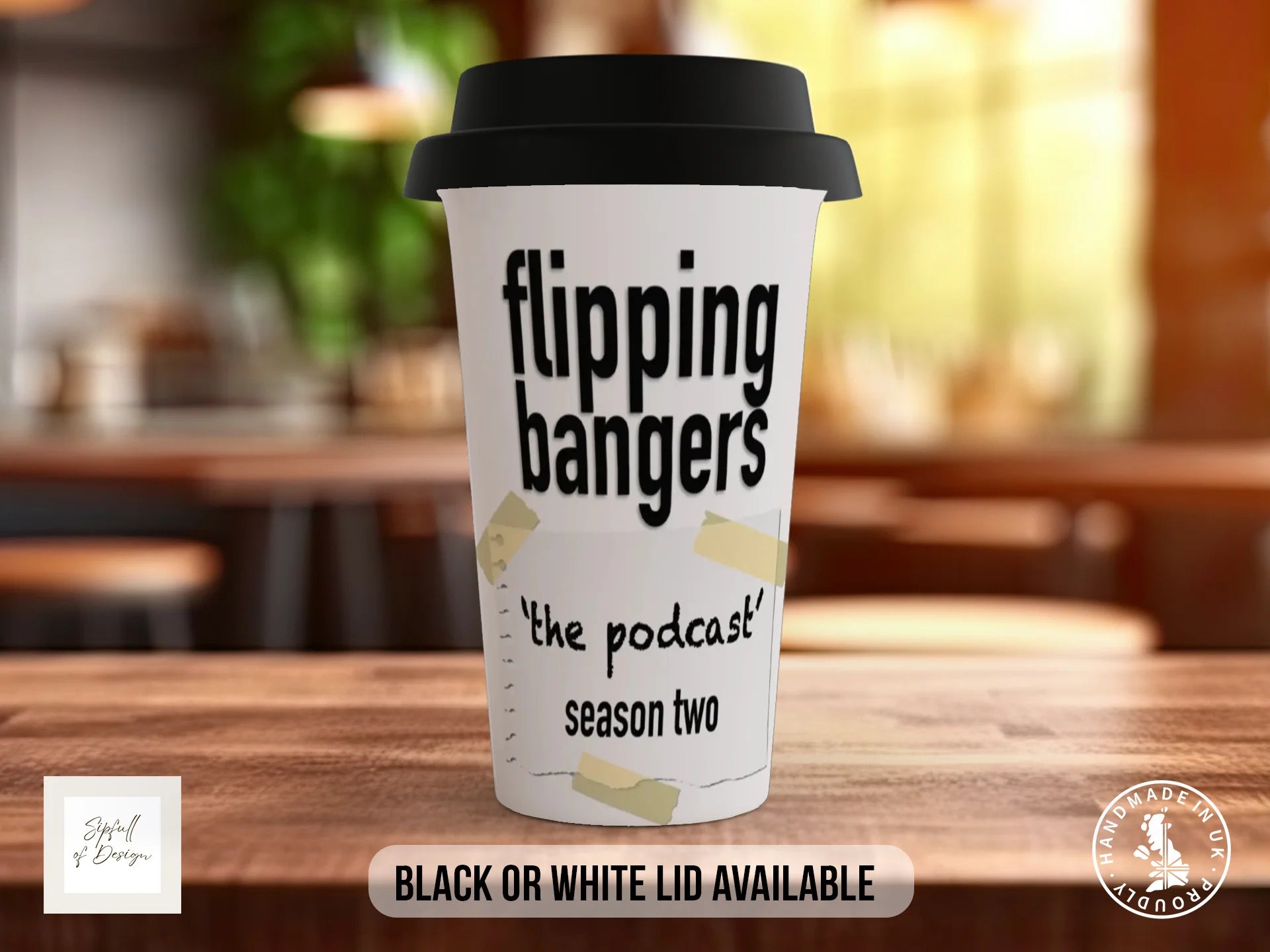 Flipping Bangers Podcast Season 2 Mug | Official Merchandise Travel Mug