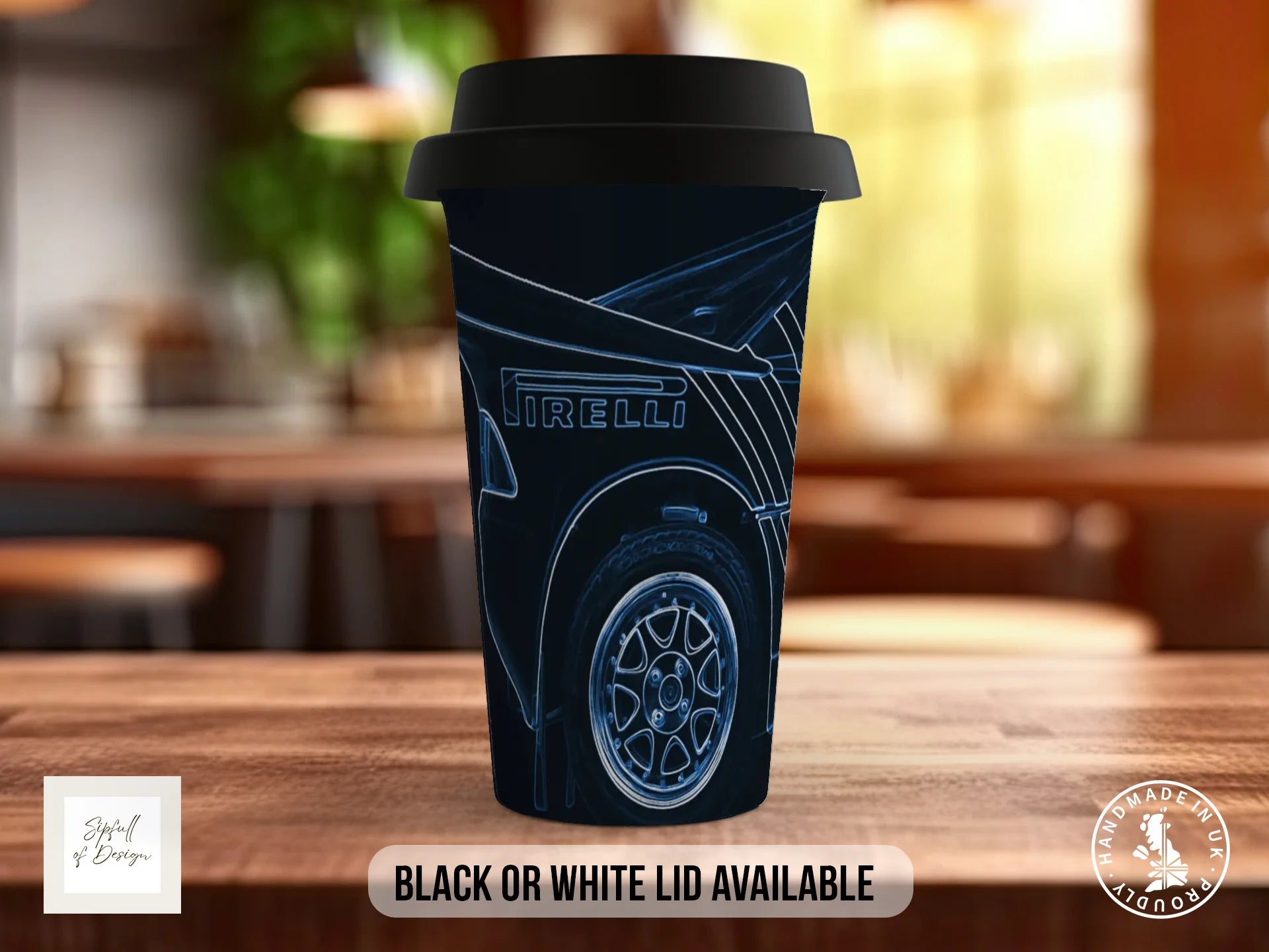 Ford RS200 Evolution Mug | Blueprint Design — Group B Rally Icon Travel Mug