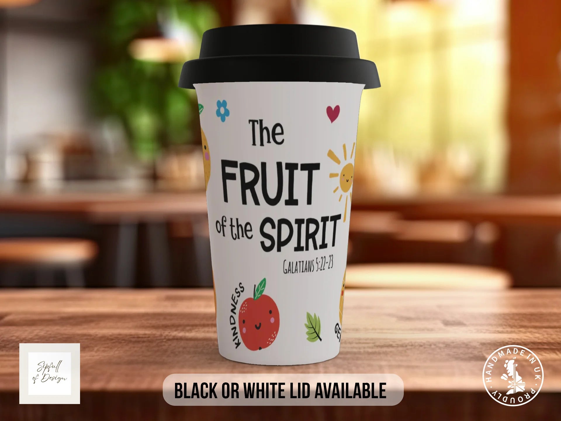 Fruit of the Spirit Mug | Christian Scripture Gift Mug Travel Mug