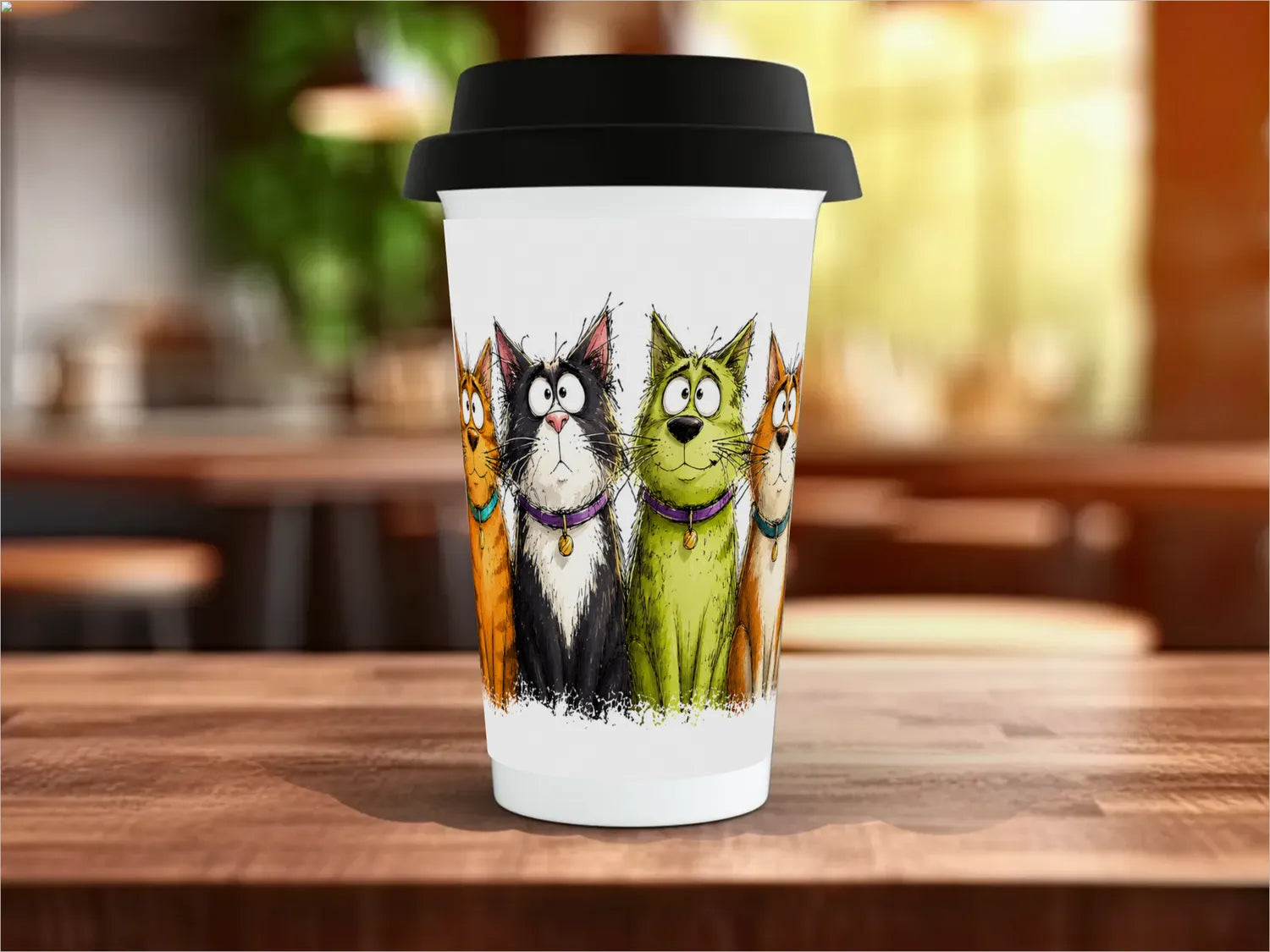 Funny Cats Mug | Cheeky Cat Lover Gift Travel Mug