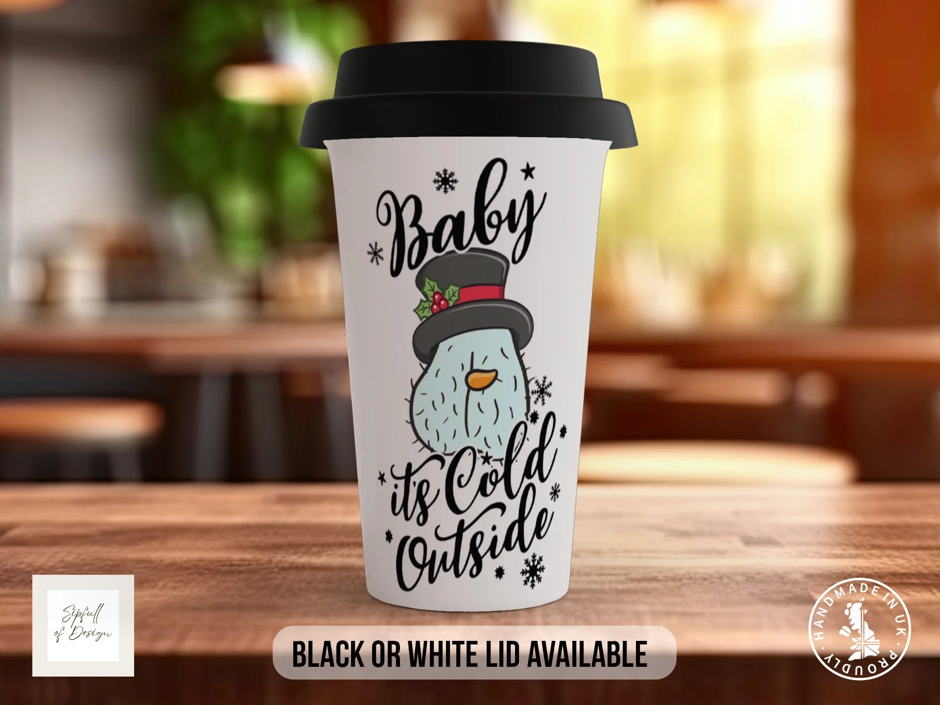 Baby It's Cold Outside Snowman Christmas Mug | Festive Gift Travel Mug