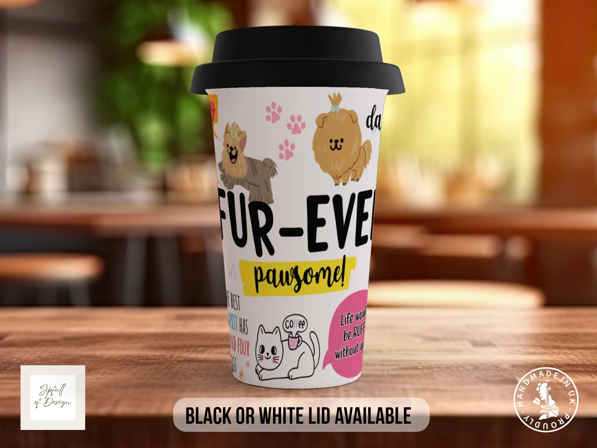 Furever Pawsome Mug | Funny Dog Lover Gift Travel Mug